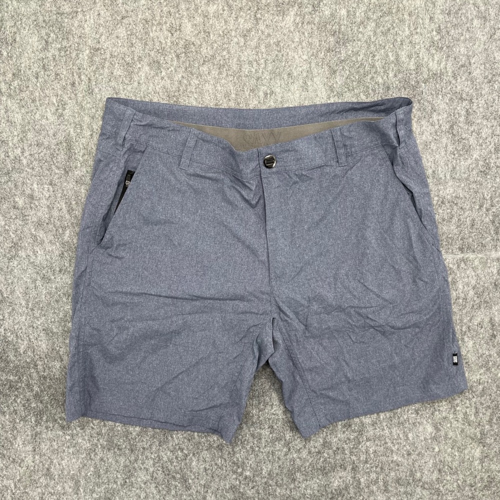 SAXX Shorts Mens 36 New Frontier 2N1 Shorts Blue Heather BallPark Pouch